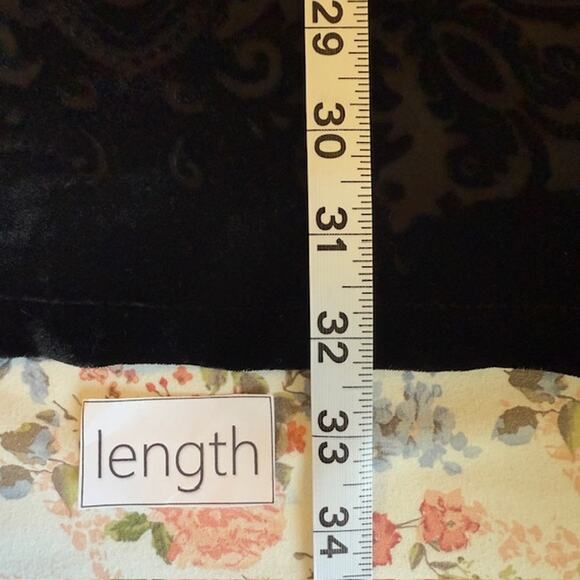 Womens Black Velvet Burnout Mini Dress Small Whimsigoth Dark Fairy Grunge Vamp - Picture 8 of 12